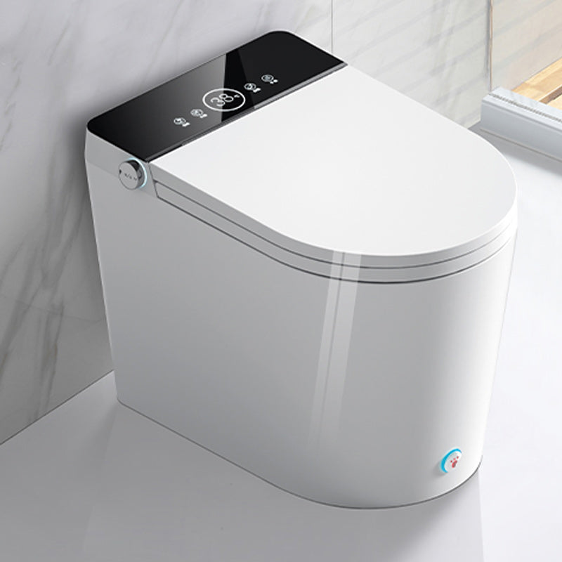 Contemporary Electronic Elongated Toilet Floor Standing Bidet Black White Clearhalo 'Bathroom Remodel & Bathroom Fixtures' 'Bidets' 'Home Improvement' 'home_improvement' 'home_improvement_bidets' 'Toilets & Bidets' 6624420