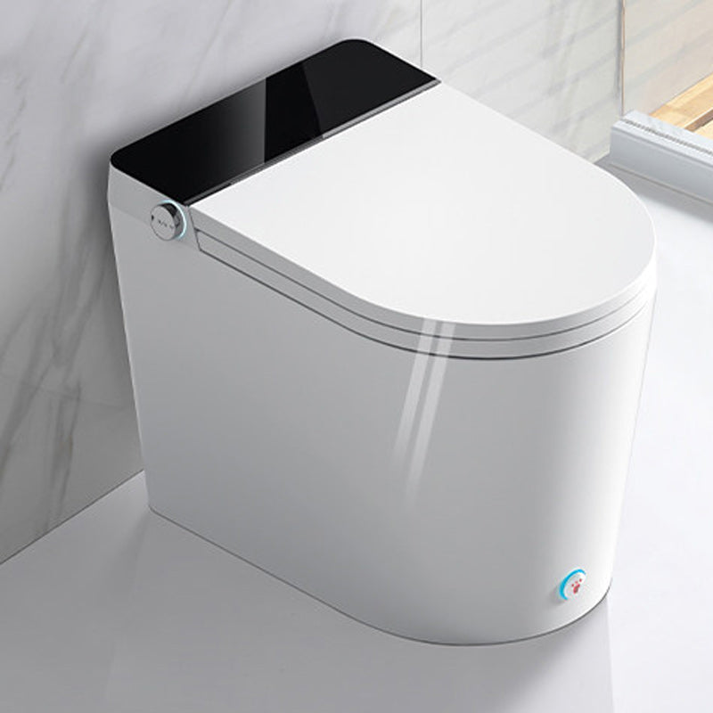 Contemporary Electronic Elongated Toilet Floor Standing Bidet Black White Manual Flip (Standard) Clearhalo 'Bathroom Remodel & Bathroom Fixtures' 'Bidets' 'Home Improvement' 'home_improvement' 'home_improvement_bidets' 'Toilets & Bidets' 6624422