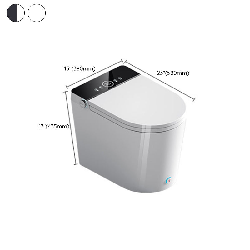 Contemporary Electronic Elongated Toilet Floor Standing Bidet Clearhalo 'Bathroom Remodel & Bathroom Fixtures' 'Bidets' 'Home Improvement' 'home_improvement' 'home_improvement_bidets' 'Toilets & Bidets' 6624437