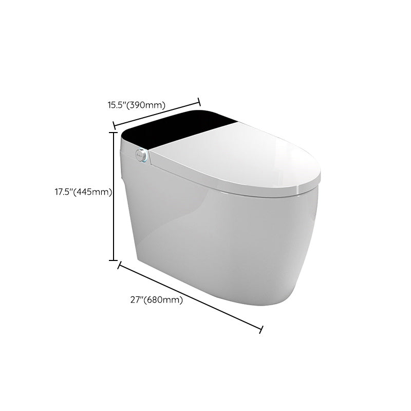 Ceramic Floor Standing Bidet Elongated Heated Seat Bidet in White Clearhalo 'Bathroom Remodel & Bathroom Fixtures' 'Bidets' 'Home Improvement' 'home_improvement' 'home_improvement_bidets' 'Toilets & Bidets' 6624453