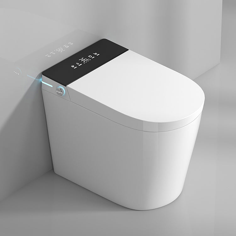 Foot Sensor White Floor Standing Bidet Water Pressure Control Bidet Automatic Lid( Top Configuration) Clearhalo 'Bathroom Remodel & Bathroom Fixtures' 'Bidets' 'Home Improvement' 'home_improvement' 'home_improvement_bidets' 'Toilets & Bidets' 6624455