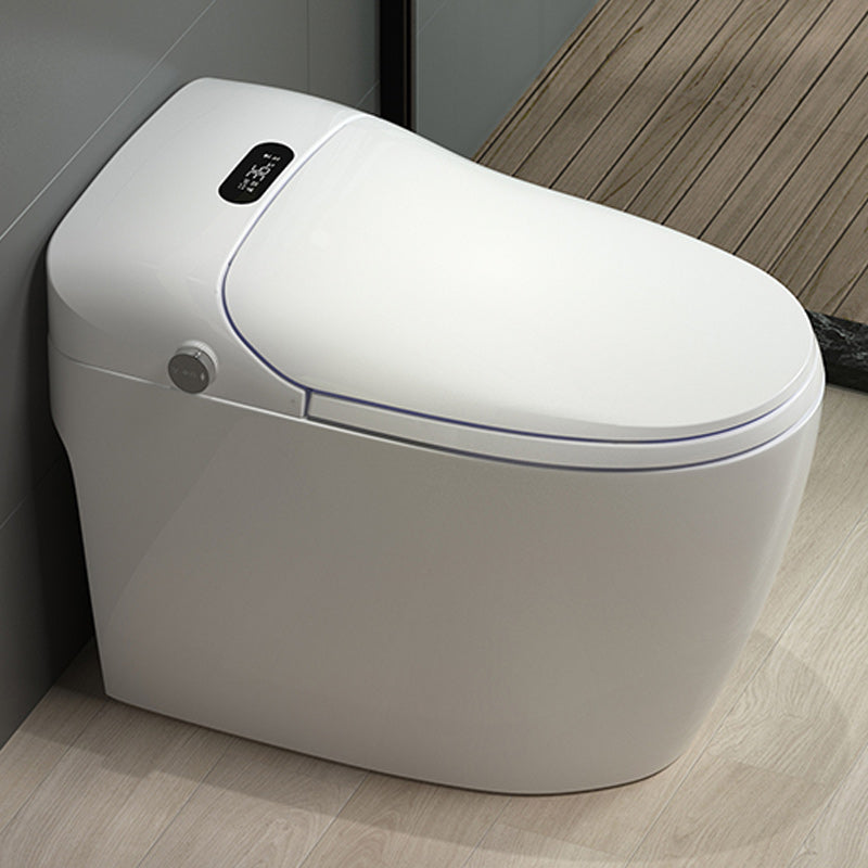 White Elongated Floor Standing Bidet Home Heated Seat All-in-One Bidet Automatic Lid Clearhalo 'Bathroom Remodel & Bathroom Fixtures' 'Bidets' 'Home Improvement' 'home_improvement' 'home_improvement_bidets' 'Toilets & Bidets' 6624492