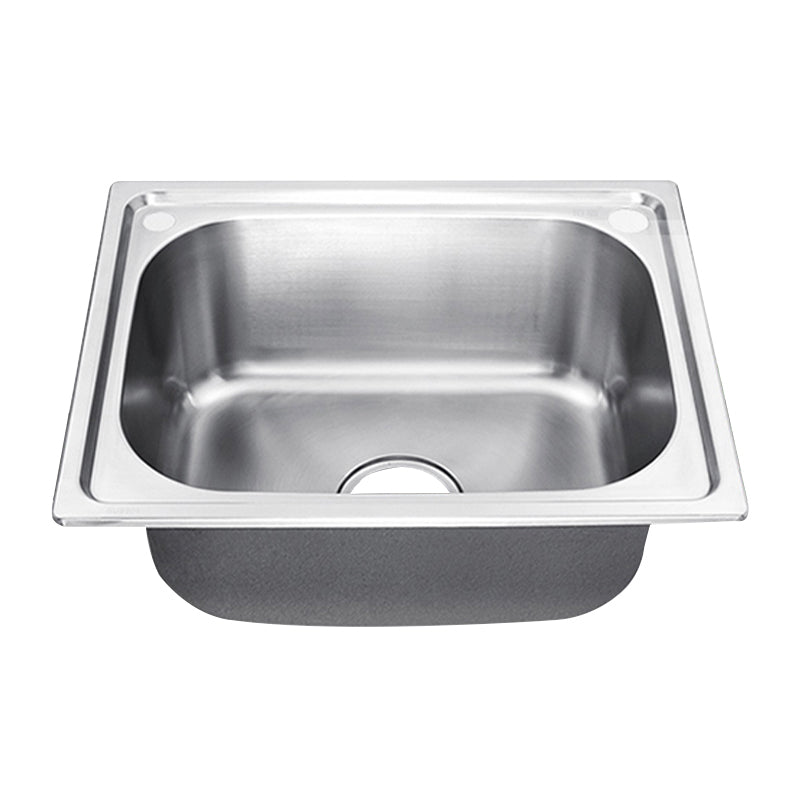 Modern Style Kitchen Sink Dirt Resistant Drop-In Kitchen Sink with Drain Assembly Clearhalo 'Home Improvement' 'home_improvement' 'home_improvement_kitchen_sinks' 'Kitchen Remodel & Kitchen Fixtures' 'Kitchen Sinks & Faucet Components' 'Kitchen Sinks' 'kitchen_sinks' 6627214