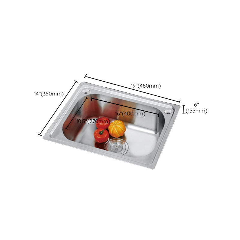 Modern Style Kitchen Sink Dirt Resistant Drop-In Kitchen Sink with Drain Assembly Clearhalo 'Home Improvement' 'home_improvement' 'home_improvement_kitchen_sinks' 'Kitchen Remodel & Kitchen Fixtures' 'Kitchen Sinks & Faucet Components' 'Kitchen Sinks' 'kitchen_sinks' 6627235