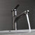 Contemporary Pull-out Faucet Single Lever Handle Faucet for Bathroom Black Clearhalo 'Bathroom Remodel & Bathroom Fixtures' 'Bathroom Sink Faucets' 'Bathroom Sinks & Faucet Components' 'bathroom_sink_faucets' 'Home Improvement' 'home_improvement' 'home_improvement_bathroom_sink_faucets' 6627245