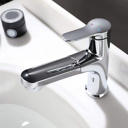 Contemporary Pull-out Faucet Single Lever Handle Faucet for Bathroom Clearhalo 'Bathroom Remodel & Bathroom Fixtures' 'Bathroom Sink Faucets' 'Bathroom Sinks & Faucet Components' 'bathroom_sink_faucets' 'Home Improvement' 'home_improvement' 'home_improvement_bathroom_sink_faucets' 6627248
