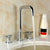 High-Arc Vanity Sink Faucet Light Luxury Vessel Faucet 3-hole Faucet Chrome 7 Shape Cross Handles Clearhalo 'Bathroom Remodel & Bathroom Fixtures' 'Bathroom Sink Faucets' 'Bathroom Sinks & Faucet Components' 'bathroom_sink_faucets' 'Home Improvement' 'home_improvement' 'home_improvement_bathroom_sink_faucets' 6627258