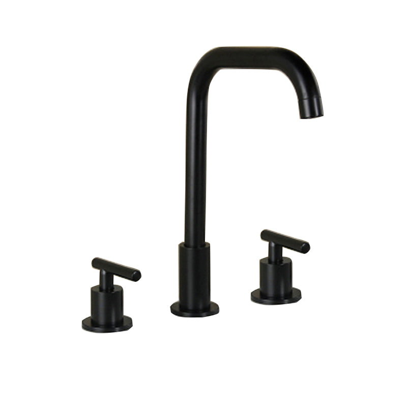 High-Arc Vanity Sink Faucet Light Luxury Vessel Faucet 3-hole Faucet Clearhalo 'Bathroom Remodel & Bathroom Fixtures' 'Bathroom Sink Faucets' 'Bathroom Sinks & Faucet Components' 'bathroom_sink_faucets' 'Home Improvement' 'home_improvement' 'home_improvement_bathroom_sink_faucets' 6627263