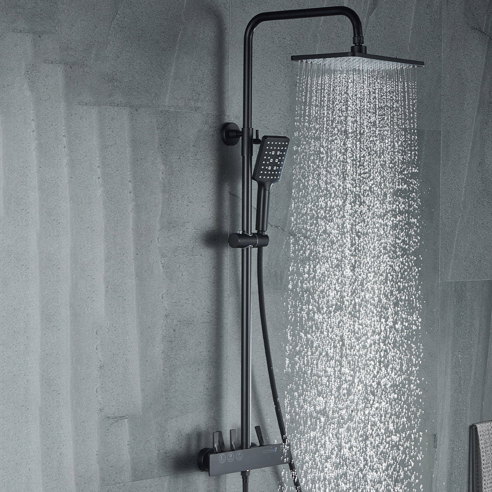 Modern Shower Trim Brass Slide Bar Included Adjustable Shower Head Shower System Clearhalo 'Bathroom Remodel & Bathroom Fixtures' 'Home Improvement' 'home_improvement' 'home_improvement_shower_faucets' 'Shower Faucets & Systems' 'shower_faucets' 'Showers & Bathtubs Plumbing' 'Showers & Bathtubs' 6627396