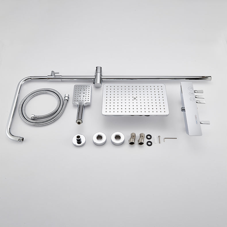 Modern Shower Trim Brass Slide Bar Included Adjustable Shower Head Shower System Clearhalo 'Bathroom Remodel & Bathroom Fixtures' 'Home Improvement' 'home_improvement' 'home_improvement_shower_faucets' 'Shower Faucets & Systems' 'shower_faucets' 'Showers & Bathtubs Plumbing' 'Showers & Bathtubs' 6627408