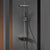 Modern Shower Faucet Brass Slide Bar Included Adjustable Shower Head Shower System Gun Grey 3 Digital Display Included Clearhalo 'Bathroom Remodel & Bathroom Fixtures' 'Home Improvement' 'home_improvement' 'home_improvement_shower_faucets' 'Shower Faucets & Systems' 'shower_faucets' 'Showers & Bathtubs Plumbing' 'Showers & Bathtubs' 6627412