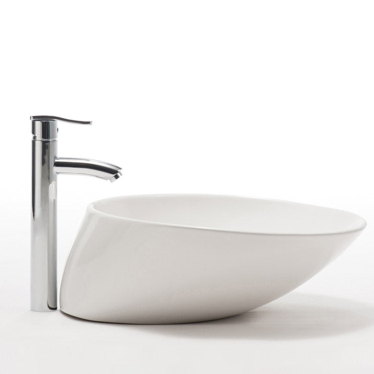 Modern Vessel Bathroom Sink Porcelain Oval with Faucet Vessel Sink Clearhalo 'Bathroom Remodel & Bathroom Fixtures' 'Bathroom Sinks & Faucet Components' 'Bathroom Sinks' 'bathroom_sink' 'Home Improvement' 'home_improvement' 'home_improvement_bathroom_sink' 6627615