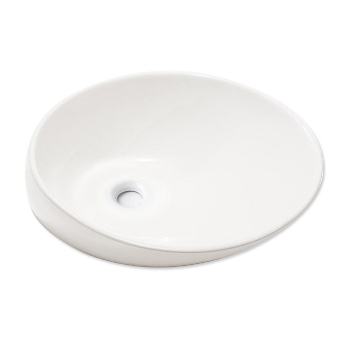 Modern Vessel Bathroom Sink Porcelain Oval with Faucet Vessel Sink Clearhalo 'Bathroom Remodel & Bathroom Fixtures' 'Bathroom Sinks & Faucet Components' 'Bathroom Sinks' 'bathroom_sink' 'Home Improvement' 'home_improvement' 'home_improvement_bathroom_sink' 6627618
