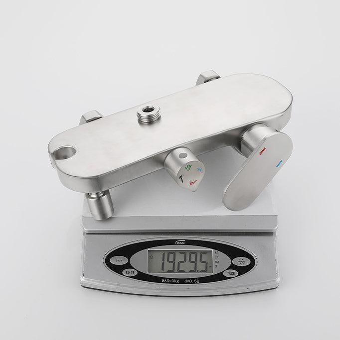 Modern Shower System Stainless Steel Adjustable Shower Head Shower Combo Clearhalo 'Bathroom Remodel & Bathroom Fixtures' 'Home Improvement' 'home_improvement' 'home_improvement_shower_faucets' 'Shower Faucets & Systems' 'shower_faucets' 'Showers & Bathtubs Plumbing' 'Showers & Bathtubs' 6627765