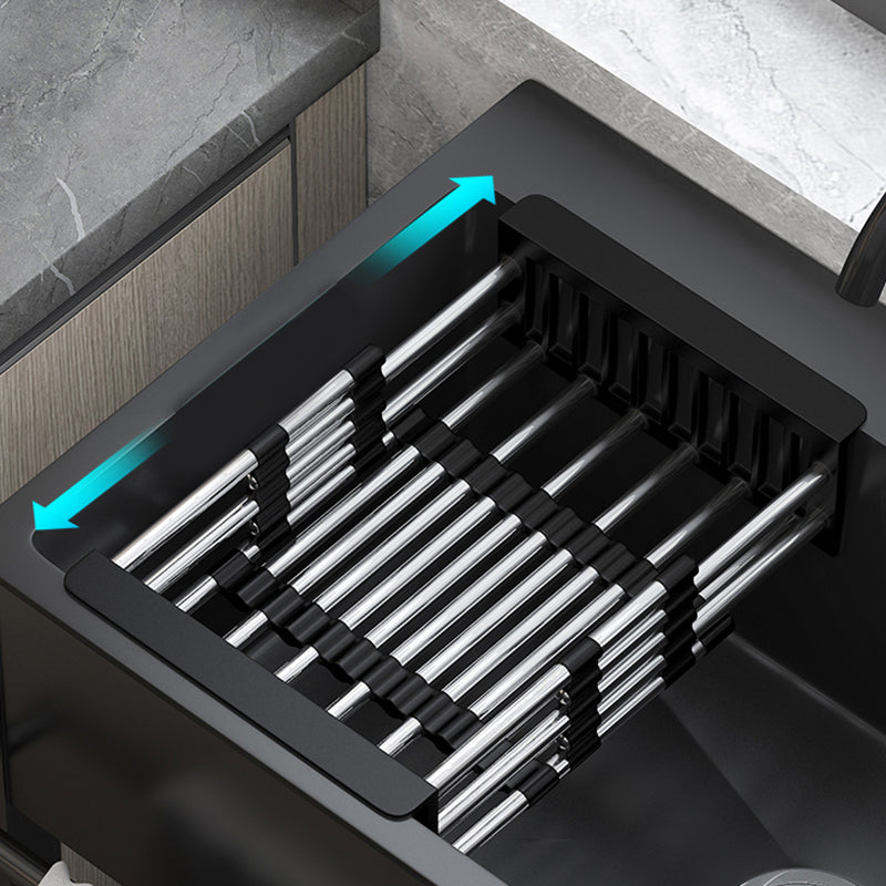 Contemporary Style Kitchen Sink Drop-In Noise-cancelling Design Kitchen Sink with Frame Clearhalo 'Home Improvement' 'home_improvement' 'home_improvement_kitchen_sinks' 'Kitchen Remodel & Kitchen Fixtures' 'Kitchen Sinks & Faucet Components' 'Kitchen Sinks' 'kitchen_sinks' 6627785