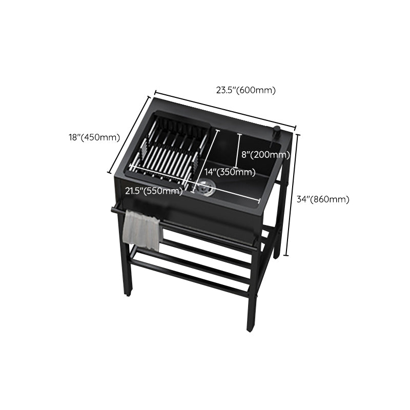 Contemporary Style Kitchen Sink Drop-In Noise-cancelling Design Kitchen Sink with Frame Clearhalo 'Home Improvement' 'home_improvement' 'home_improvement_kitchen_sinks' 'Kitchen Remodel & Kitchen Fixtures' 'Kitchen Sinks & Faucet Components' 'Kitchen Sinks' 'kitchen_sinks' 6627803