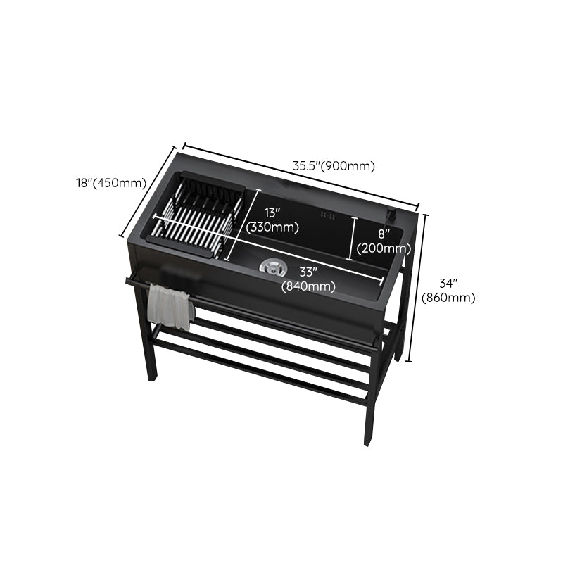 Contemporary Style Kitchen Sink Drop-In Noise-cancelling Design Kitchen Sink with Frame Clearhalo 'Home Improvement' 'home_improvement' 'home_improvement_kitchen_sinks' 'Kitchen Remodel & Kitchen Fixtures' 'Kitchen Sinks & Faucet Components' 'Kitchen Sinks' 'kitchen_sinks' 6627806