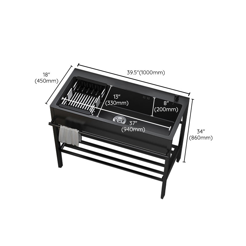 Contemporary Style Kitchen Sink Drop-In Noise-cancelling Design Kitchen Sink with Frame Clearhalo 'Home Improvement' 'home_improvement' 'home_improvement_kitchen_sinks' 'Kitchen Remodel & Kitchen Fixtures' 'Kitchen Sinks & Faucet Components' 'Kitchen Sinks' 'kitchen_sinks' 6627807