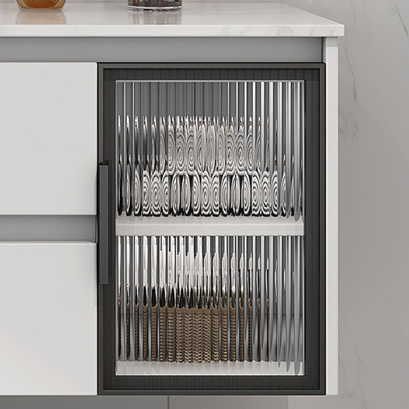 Contemporary White Sink Cabinet Bathroom Vanity Cabinet with Mirror Cabinet Clearhalo 'Bathroom Remodel & Bathroom Fixtures' 'Bathroom Vanities' 'bathroom_vanities' 'Home Improvement' 'home_improvement' 'home_improvement_bathroom_vanities' 6627862