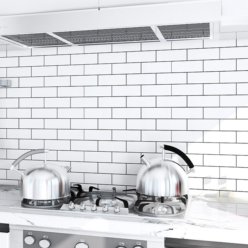 Single Tile Wallpaper Contemporary Kitchen Peel and Stick Backsplash Clearhalo 'Flooring 'Home Improvement' 'home_improvement' 'home_improvement_peel_stick_blacksplash' 'Peel & Stick Backsplash Tile' 'peel_stick_blacksplash' 'Walls & Ceilings' Walls and Ceiling' 6627896