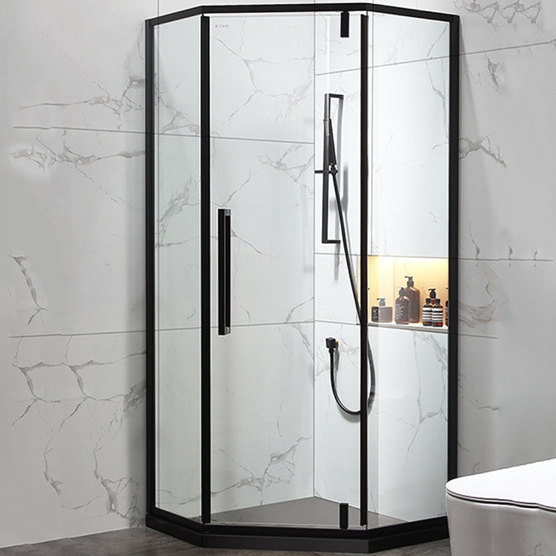 Tempered Glass Shower Stall with Fixed Panel Neo-Angle Corner Shower Stall Clearhalo 'Bathroom Remodel & Bathroom Fixtures' 'Home Improvement' 'home_improvement' 'home_improvement_shower_stalls_enclosures' 'Shower Stalls & Enclosures' 'shower_stalls_enclosures' 'Showers & Bathtubs' 6627985