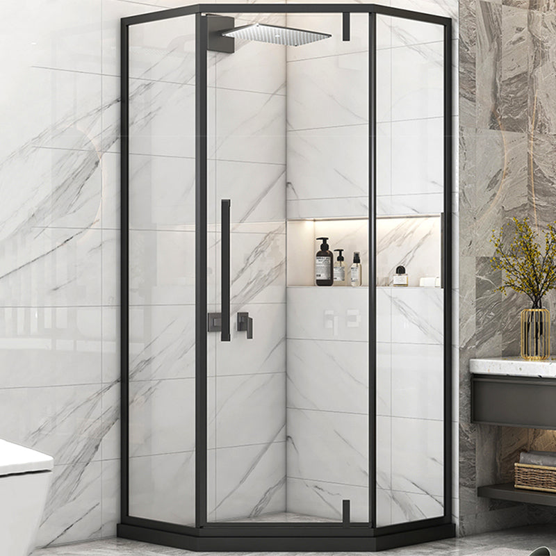 Tempered Glass Shower Stall with Fixed Panel Neo-Angle Corner Shower Stall Clearhalo 'Bathroom Remodel & Bathroom Fixtures' 'Home Improvement' 'home_improvement' 'home_improvement_shower_stalls_enclosures' 'Shower Stalls & Enclosures' 'shower_stalls_enclosures' 'Showers & Bathtubs' 6627995