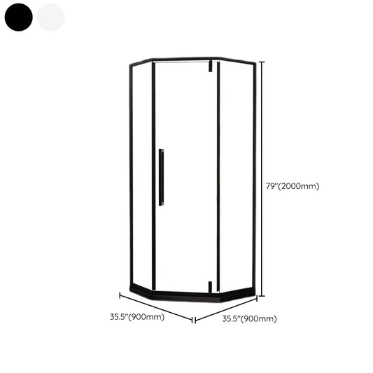 Tempered Glass Shower Stall with Fixed Panel Neo-Angle Corner Shower Stall Clearhalo 'Bathroom Remodel & Bathroom Fixtures' 'Home Improvement' 'home_improvement' 'home_improvement_shower_stalls_enclosures' 'Shower Stalls & Enclosures' 'shower_stalls_enclosures' 'Showers & Bathtubs' 6627999