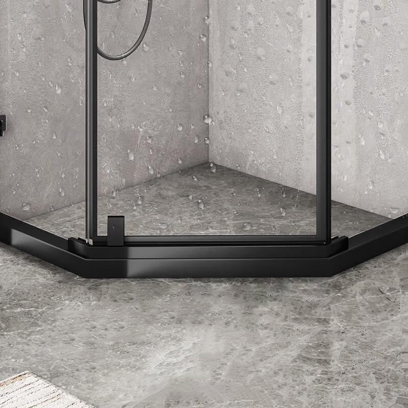 Neo-Angle Tempered Glass Shower Enclosure with Shower Door Corner Shower Enclosure Clearhalo 'Bathroom Remodel & Bathroom Fixtures' 'Home Improvement' 'home_improvement' 'home_improvement_shower_stalls_enclosures' 'Shower Stalls & Enclosures' 'shower_stalls_enclosures' 'Showers & Bathtubs' 6628005