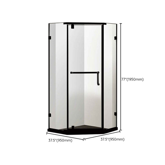 Neo-Angle Tempered Glass Shower Enclosure with Shower Door Corner Shower Enclosure Clearhalo 'Bathroom Remodel & Bathroom Fixtures' 'Home Improvement' 'home_improvement' 'home_improvement_shower_stalls_enclosures' 'Shower Stalls & Enclosures' 'shower_stalls_enclosures' 'Showers & Bathtubs' 6628017