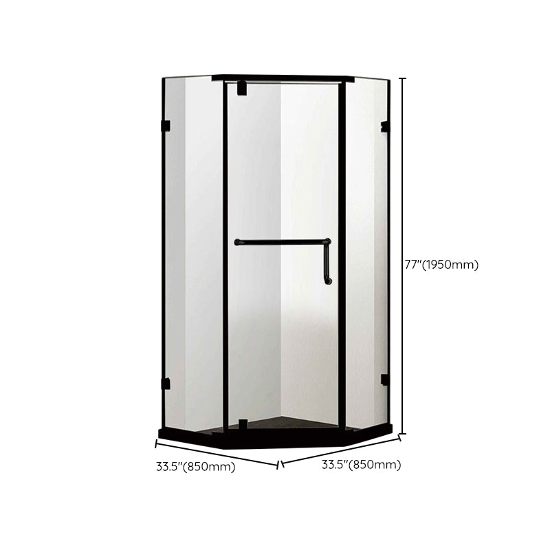 Neo-Angle Tempered Glass Shower Enclosure with Shower Door Corner Shower Enclosure Clearhalo 'Bathroom Remodel & Bathroom Fixtures' 'Home Improvement' 'home_improvement' 'home_improvement_shower_stalls_enclosures' 'Shower Stalls & Enclosures' 'shower_stalls_enclosures' 'Showers & Bathtubs' 6628018