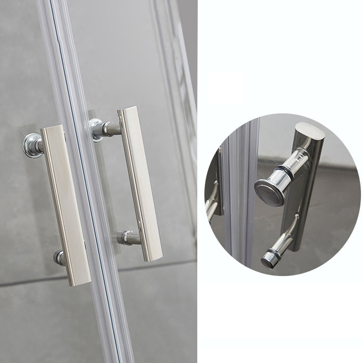 Rounded Matt Black Shower Enclosure Tempered Glass Corner Shower Enclosure Clearhalo 'Bathroom Remodel & Bathroom Fixtures' 'Home Improvement' 'home_improvement' 'home_improvement_shower_stalls_enclosures' 'Shower Stalls & Enclosures' 'shower_stalls_enclosures' 'Showers & Bathtubs' 6628045