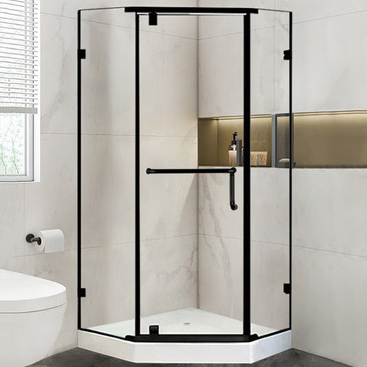 Neo-Angle Clear Shower Enclosure Corner Shower Stall with Header Clearhalo 'Bathroom Remodel & Bathroom Fixtures' 'Home Improvement' 'home_improvement' 'home_improvement_shower_stalls_enclosures' 'Shower Stalls & Enclosures' 'shower_stalls_enclosures' 'Showers & Bathtubs' 6628063