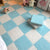 Basic Carpet Tile Level Loop Interlocking Carpet Floor Tile for Bedroom Blue-White Clearhalo 'Carpet Tiles & Carpet Squares' 'carpet_tiles_carpet_squares' 'Flooring 'Home Improvement' 'home_improvement' 'home_improvement_carpet_tiles_carpet_squares' Walls and Ceiling' 6628106