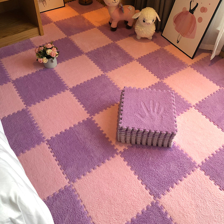 Basic Carpet Tile Level Loop Interlocking Carpet Floor Tile for Bedroom Purple/ Pink Clearhalo 'Carpet Tiles & Carpet Squares' 'carpet_tiles_carpet_squares' 'Flooring 'Home Improvement' 'home_improvement' 'home_improvement_carpet_tiles_carpet_squares' Walls and Ceiling' 6628114
