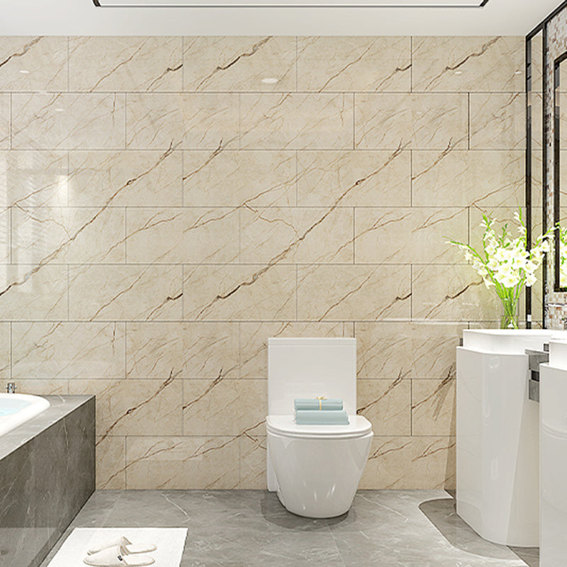 Single Tile Peel and Stick Backsplash Modern Style Bathroom Peel and Stick Backsplash Light Yellow 50-Piece Set Clearhalo 'Flooring 'Home Improvement' 'home_improvement' 'home_improvement_peel_stick_blacksplash' 'Peel & Stick Backsplash Tile' 'peel_stick_blacksplash' 'Walls & Ceilings' Walls and Ceiling' 6628153