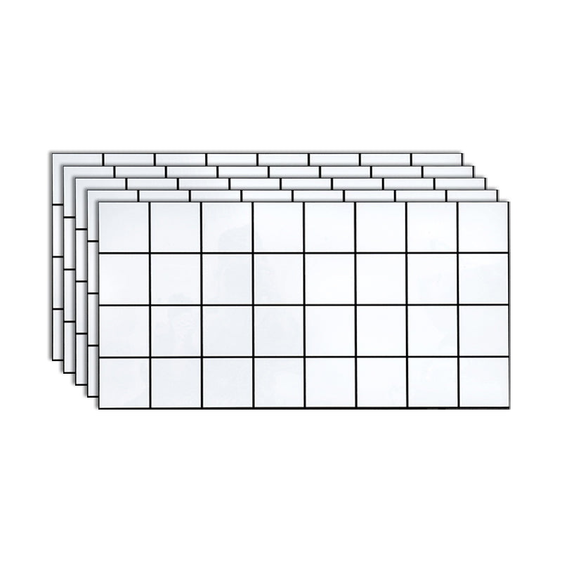 Modern Bathroom Peel and Stick Wall Tile Single Tile Peel and Stick Wall Tile White Plaid Clearhalo 'Flooring 'Home Improvement' 'home_improvement' 'home_improvement_peel_stick_blacksplash' 'Peel & Stick Backsplash Tile' 'peel_stick_blacksplash' 'Walls & Ceilings' Walls and Ceiling' 6628172