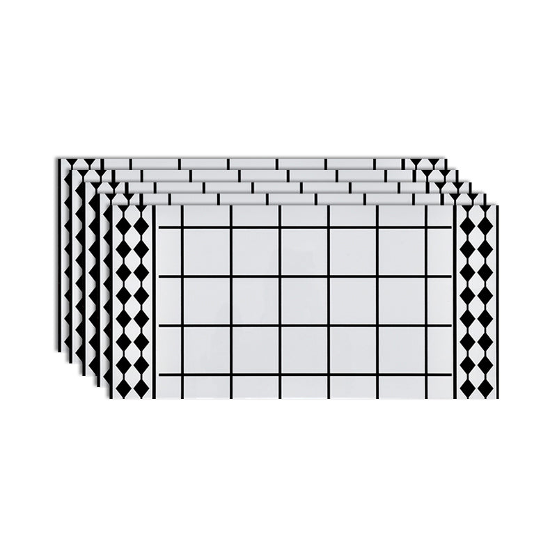 Modern Bathroom Peel and Stick Wall Tile Single Tile Peel and Stick Wall Tile Black White Clearhalo 'Flooring 'Home Improvement' 'home_improvement' 'home_improvement_peel_stick_blacksplash' 'Peel & Stick Backsplash Tile' 'peel_stick_blacksplash' 'Walls & Ceilings' Walls and Ceiling' 6628189