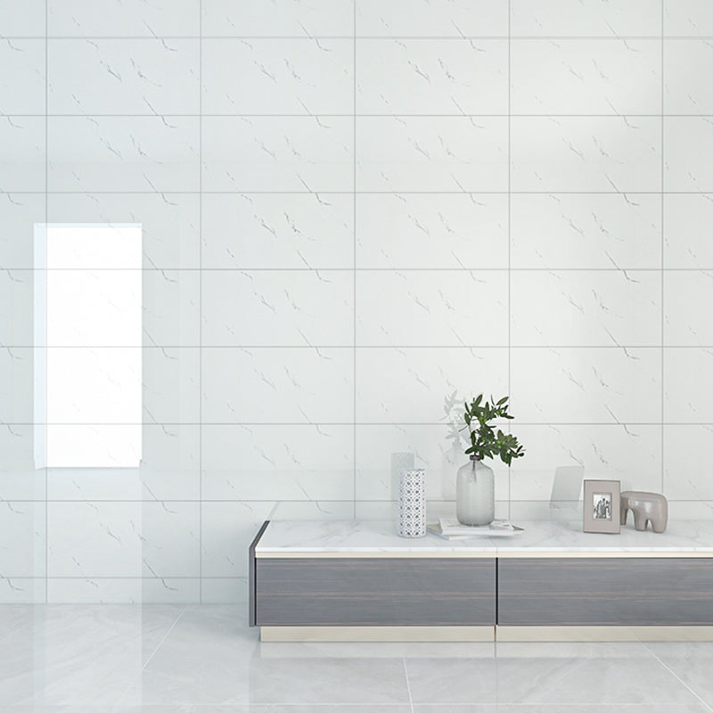 Modern Bathroom Backsplash Peel and Stick Backsplash Single Tile White 50-Piece Set Clearhalo 'Flooring 'Home Improvement' 'home_improvement' 'home_improvement_peel_stick_blacksplash' 'Peel & Stick Backsplash Tile' 'peel_stick_blacksplash' 'Walls & Ceilings' Walls and Ceiling' 6628193