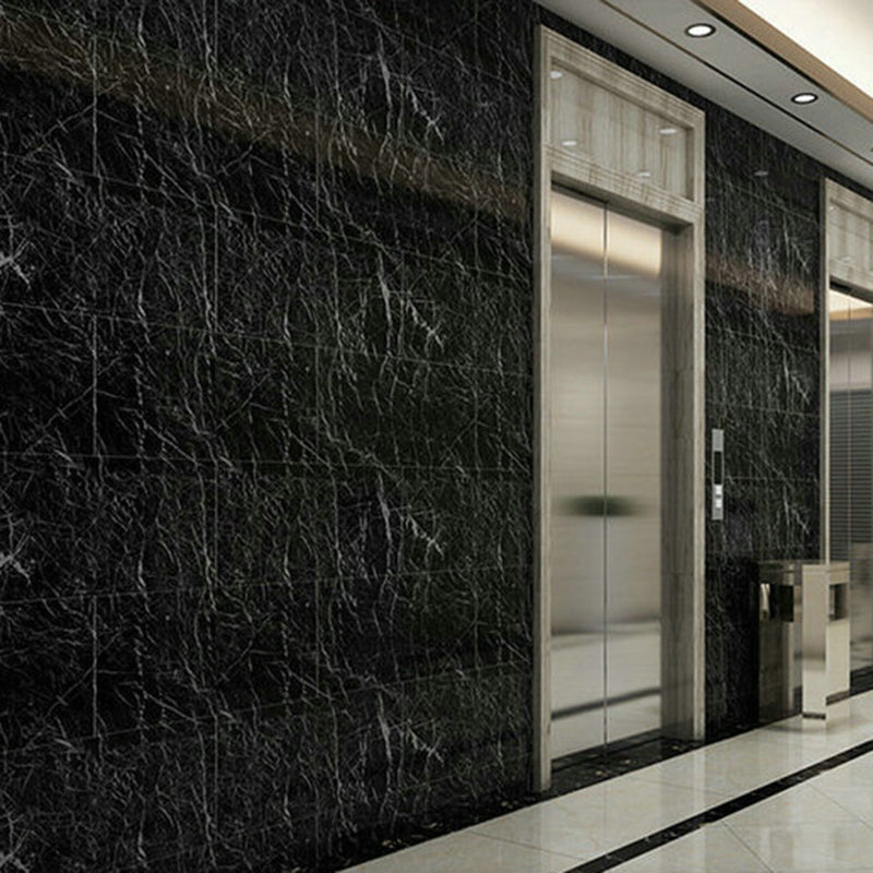 Wall Floor Tile Wallpaper Marble Pattern Waterproof Wall Tile Gloss White 23.6"L x 11.8"W 4-Piece Set Clearhalo 'Flooring 'Home Improvement' 'home_improvement' 'home_improvement_peel_stick_blacksplash' 'Peel & Stick Backsplash Tile' 'peel_stick_blacksplash' 'Walls & Ceilings' Walls and Ceiling' 6628229