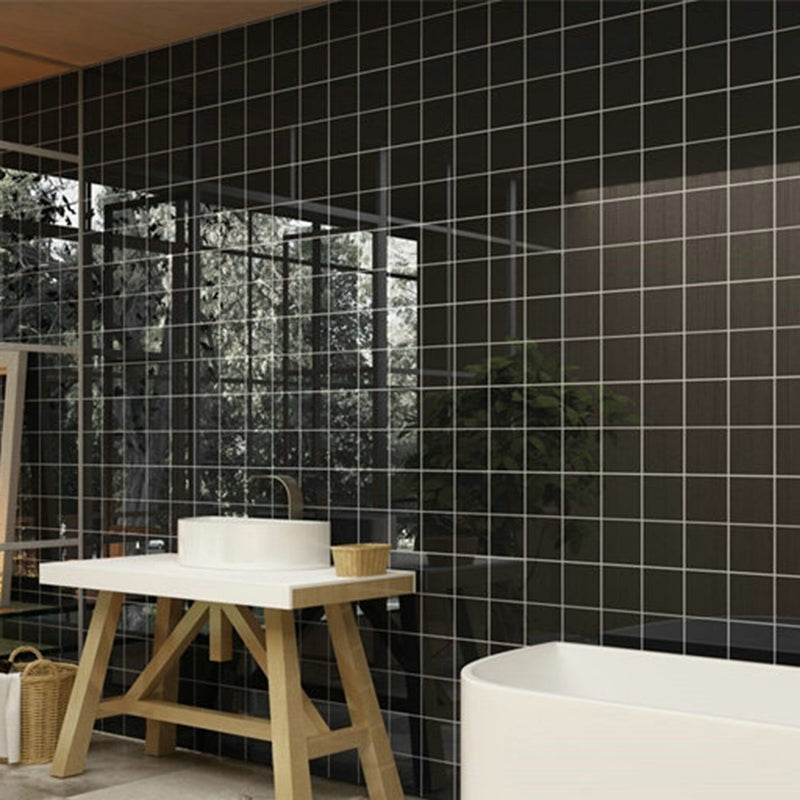 Wall Floor Tile Wallpaper Marble Pattern Waterproof Wall Tile Black 23.6"L x 11.8"W 4-Piece Set Clearhalo 'Flooring 'Home Improvement' 'home_improvement' 'home_improvement_peel_stick_blacksplash' 'Peel & Stick Backsplash Tile' 'peel_stick_blacksplash' 'Walls & Ceilings' Walls and Ceiling' 6628236