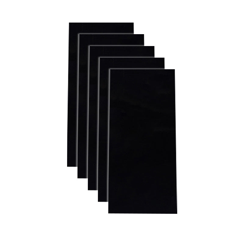 Peel & Stick Subway Tile Plastic Rectangle Peel and Stick Tiles for Kitchen 10-Pack Matte Black Clearhalo 'Flooring 'Home Improvement' 'home_improvement' 'home_improvement_peel_stick_blacksplash' 'Peel & Stick Backsplash Tile' 'peel_stick_blacksplash' 'Walls & Ceilings' Walls and Ceiling' 6628255