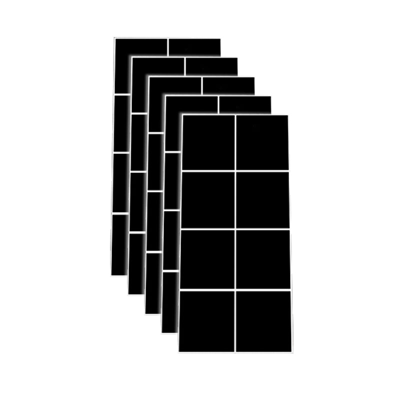 Peel & Stick Subway Tile Plastic Rectangle Peel and Stick Tiles for Kitchen 10-Pack Black-White Clearhalo 'Flooring 'Home Improvement' 'home_improvement' 'home_improvement_peel_stick_blacksplash' 'Peel & Stick Backsplash Tile' 'peel_stick_blacksplash' 'Walls & Ceilings' Walls and Ceiling' 6628267