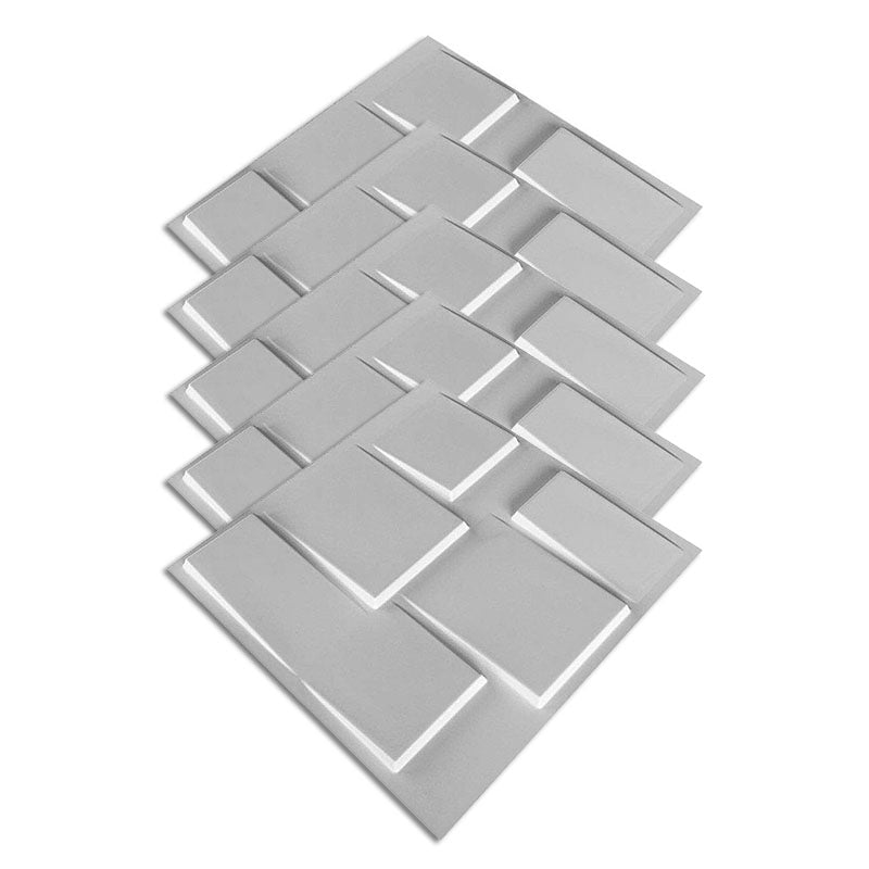 Square Interior Wall Paneling Peel and Stick Texture Effect Wall Paneling Textured White Clearhalo 'Flooring 'Home Improvement' 'home_improvement' 'home_improvement_wall_paneling' 'Wall Paneling' 'wall_paneling' 'Walls & Ceilings' Walls and Ceiling' 6628395