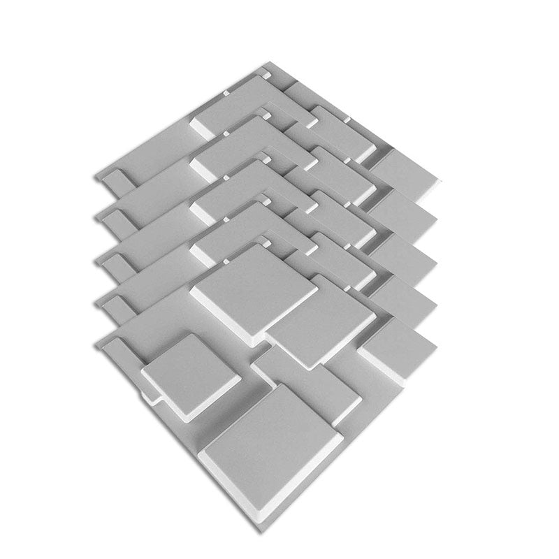 Square Interior Wall Paneling Peel and Stick Texture Effect Wall Paneling Gray-White Clearhalo 'Flooring 'Home Improvement' 'home_improvement' 'home_improvement_wall_paneling' 'Wall Paneling' 'wall_paneling' 'Walls & Ceilings' Walls and Ceiling' 6628399