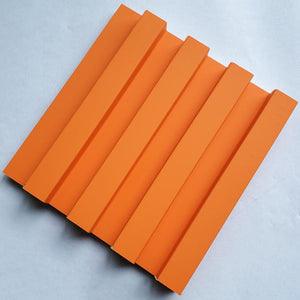 Wall Paneling Solid Wood Glue Down Waterproof Living Room Wall Panel Orange