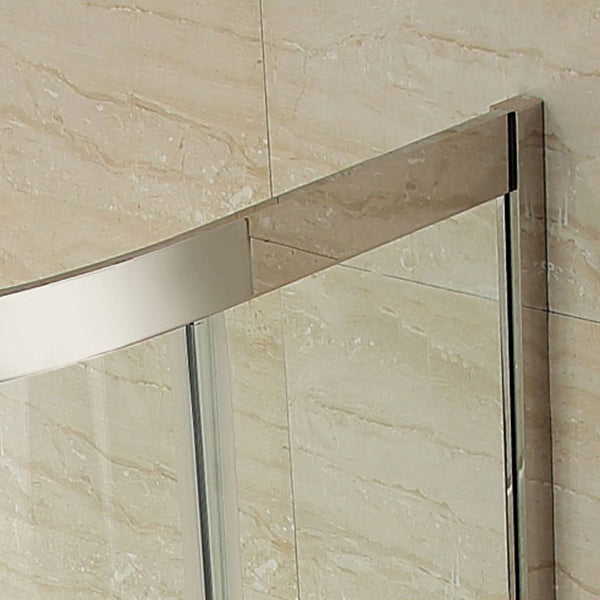 Rounded Tempered Glass Shower Enclosure with Shower Door Corner Shower Enclosure Clearhalo 'Bathroom Remodel & Bathroom Fixtures' 'Home Improvement' 'home_improvement' 'home_improvement_shower_stalls_enclosures' 'Shower Stalls & Enclosures' 'shower_stalls_enclosures' 'Showers & Bathtubs' 6630734