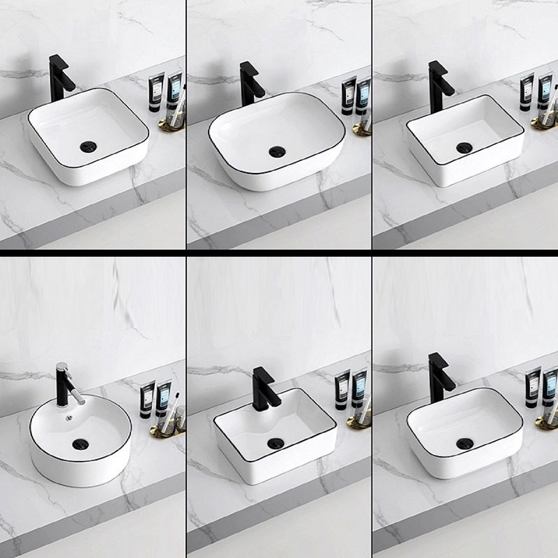 Modern Trough Bathroom Sink Round Trough Bathroom Sink with Basin Clearhalo 'Bathroom Remodel & Bathroom Fixtures' 'Bathroom Sinks & Faucet Components' 'Bathroom Sinks' 'bathroom_sink' 'Home Improvement' 'home_improvement' 'home_improvement_bathroom_sink' 6630757