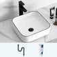 Modern Trough Bathroom Sink Round Trough Bathroom Sink with Basin 15.4"L x 15.4"W x 5.1"H Sink Clearhalo 'Bathroom Remodel & Bathroom Fixtures' 'Bathroom Sinks & Faucet Components' 'Bathroom Sinks' 'bathroom_sink' 'Home Improvement' 'home_improvement' 'home_improvement_bathroom_sink' 6630761