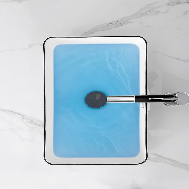 Modern Trough Bathroom Sink Round Trough Bathroom Sink with Basin Clearhalo 'Bathroom Remodel & Bathroom Fixtures' 'Bathroom Sinks & Faucet Components' 'Bathroom Sinks' 'bathroom_sink' 'Home Improvement' 'home_improvement' 'home_improvement_bathroom_sink' 6630763