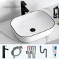 Modern Trough Bathroom Sink Round Trough Bathroom Sink with Basin 18.1"L x 13"W x 5.5"H Sink with Faucet Clearhalo 'Bathroom Remodel & Bathroom Fixtures' 'Bathroom Sinks & Faucet Components' 'Bathroom Sinks' 'bathroom_sink' 'Home Improvement' 'home_improvement' 'home_improvement_bathroom_sink' 6630782